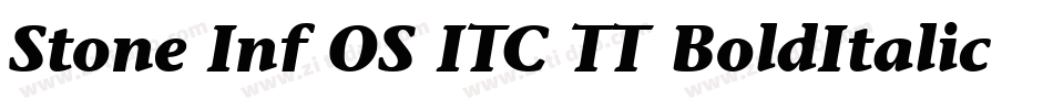Stone Inf OS ITC TT BoldItalic字体转换